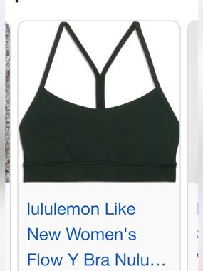 lululemon athletica Flow Y Green Sports Bra